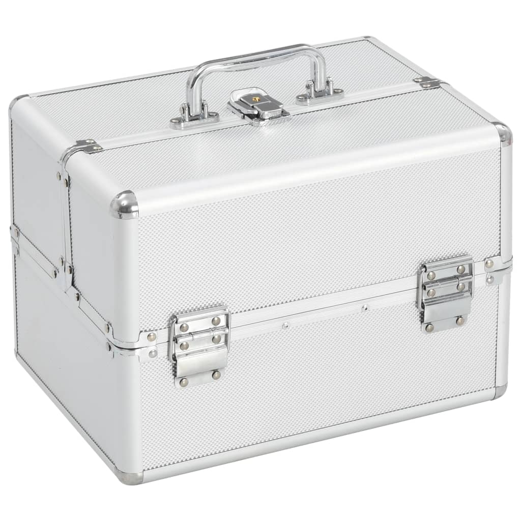 Make-up Case 22x30x21 cm Silver Aluminium